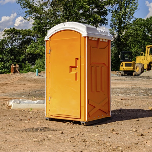 how often are the porta potties cleaned and serviced during a rental period in Floriston